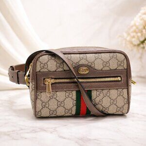Authentic Vintage Gucci GG Supreme Web Stripe Mini Crossbody Bag